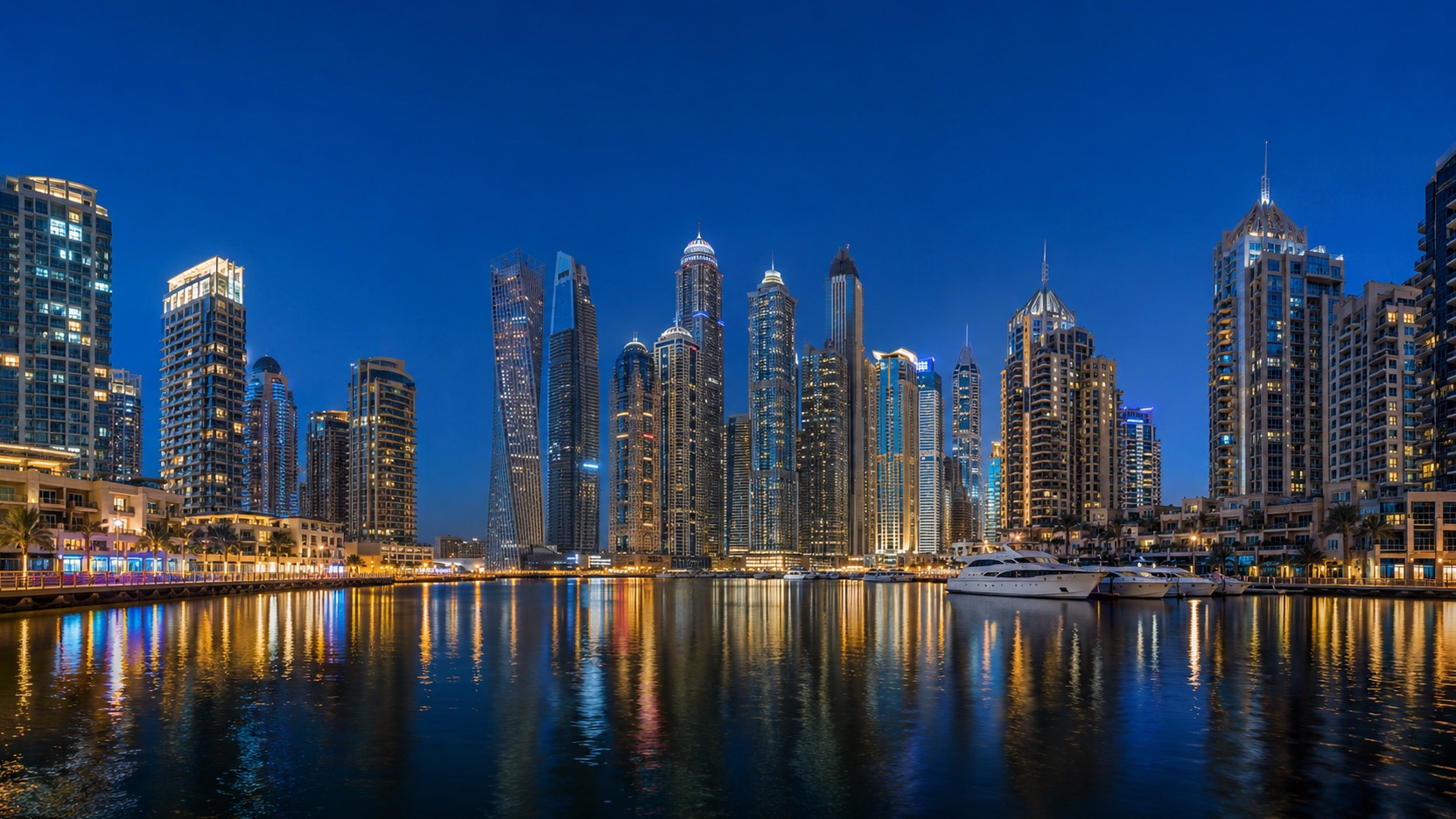 Dubai Marina waterfront and residential towers considered for a property shortlist